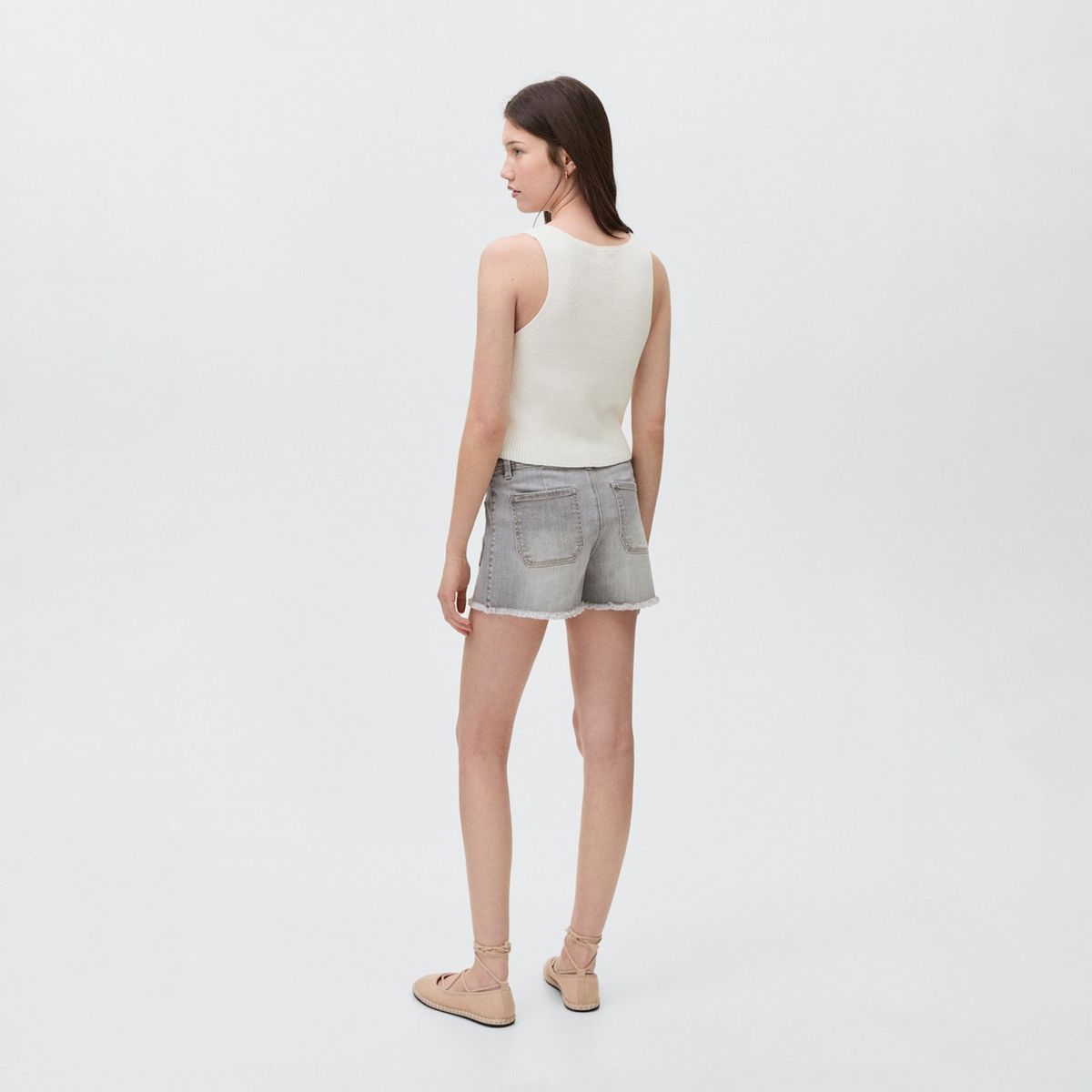 MANGO TEEN - Top Punto Botones Mujer Mango Teen