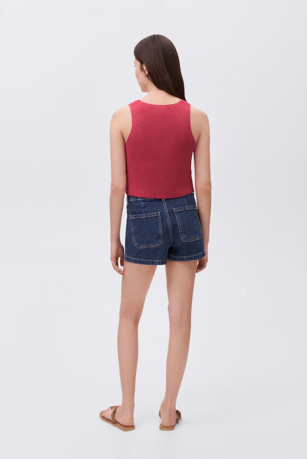 MANGO TEEN - Top Punto Botones Mujer Mango Teen