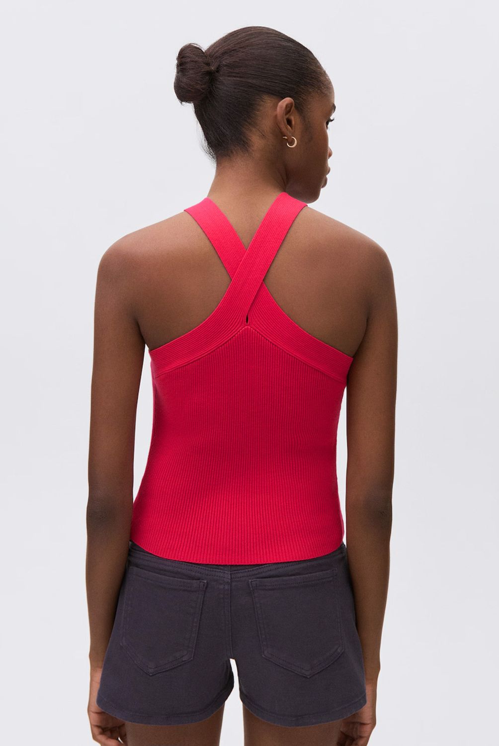 MANGO TEEN - Top Punto Cuello Halter Mujer Mango Teen