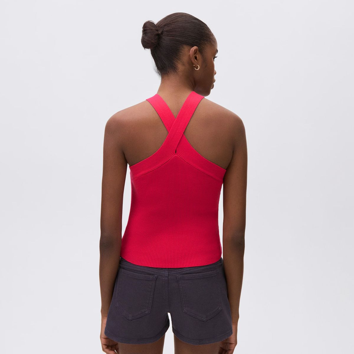 MANGO TEEN - Top Punto Cuello Halter Mujer Mango Teen