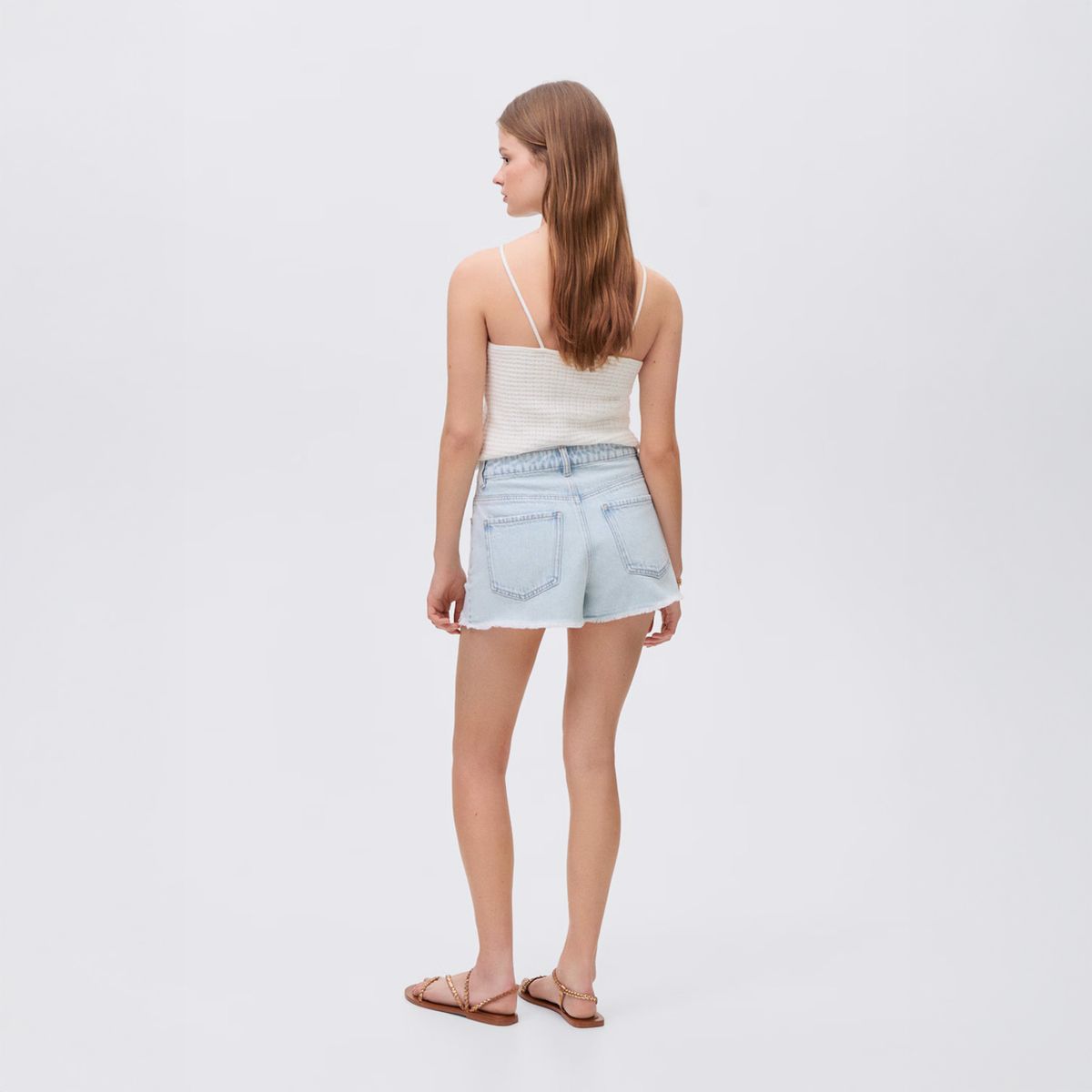MANGO TEEN - Short Vaqueros Rotos Mujer Mango Teen