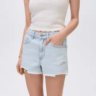 MANGO TEEN - Shorts Vaqueros Rotos Mujer