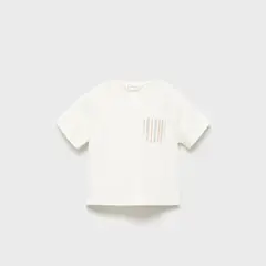 MANGO KIDS - Polera Bolsillo Parche Unisex Bebé
