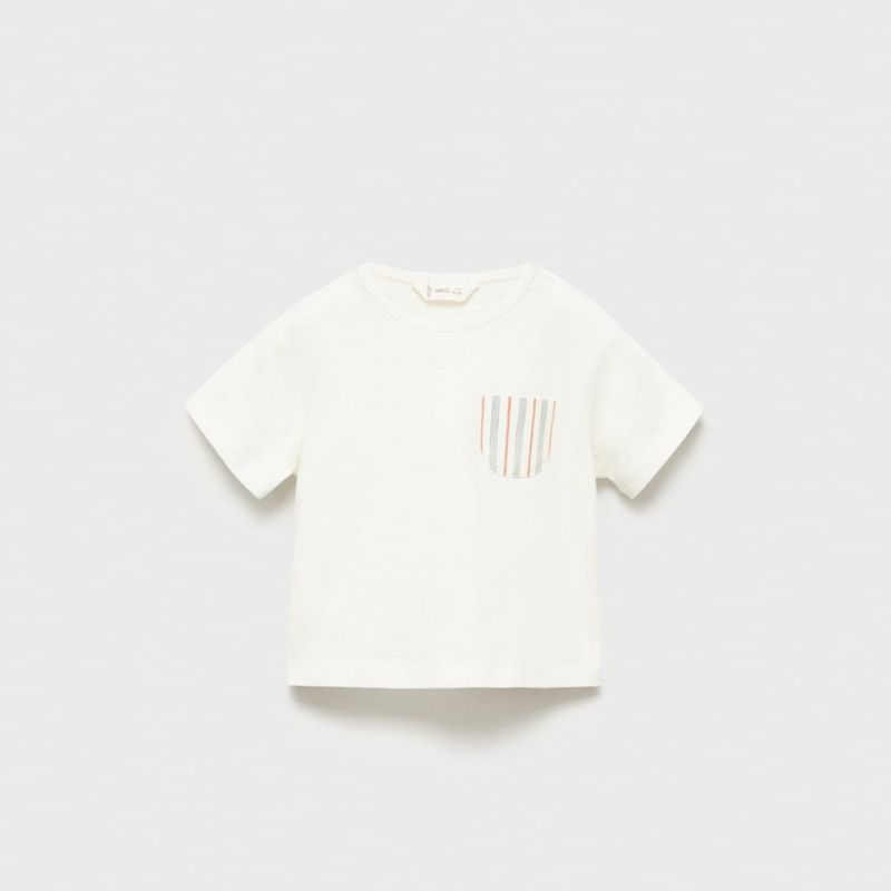 MANGO KIDS - Polera Bolsillo Parche Unisex Bebé Mango Kids