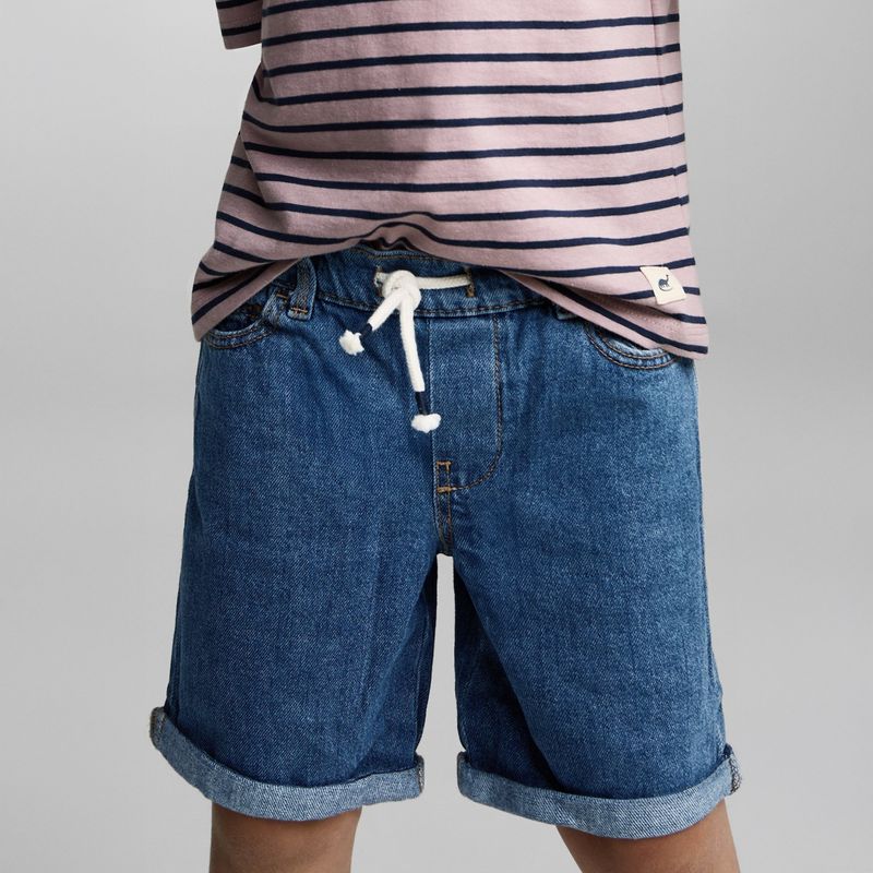 MANGO KIDS - Bermudas Vaqueras Cordón Bebé Niño Mango Kids