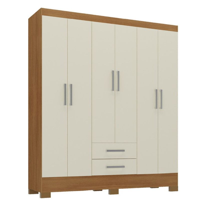 MOBILFRANK - Clóset 6 Puertas 2 Cajones 2 Colores Mobilfrank