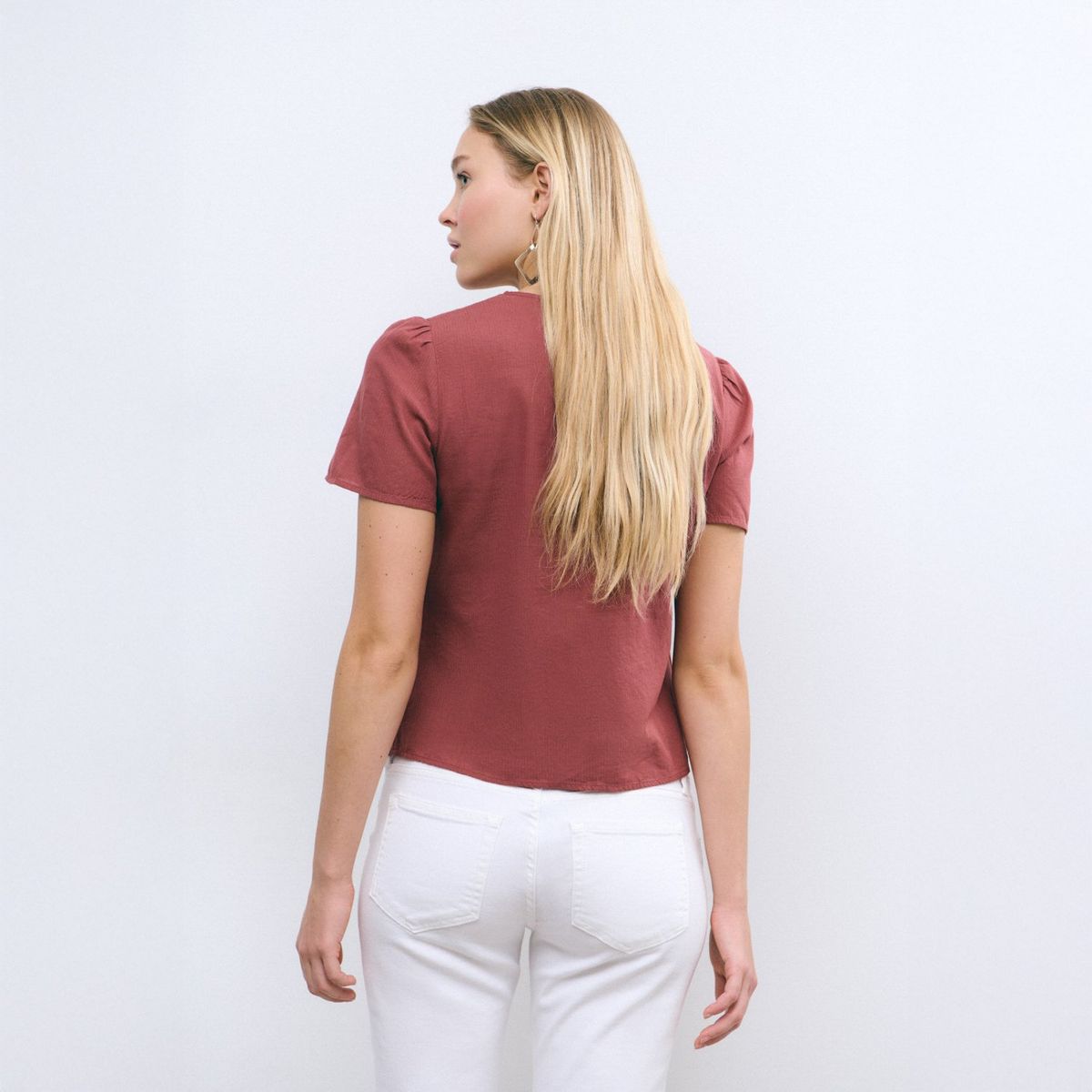 BROWNIE - Blusa Algodón Smock Pecho Mujer Brownie