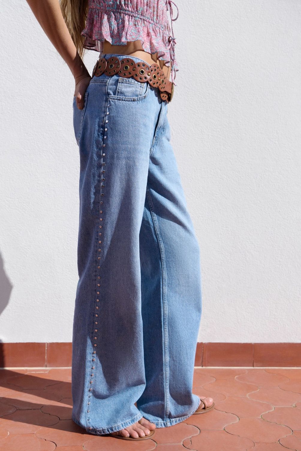 BROWNIE - Jeans Tachas Rectos Mujer Brownie