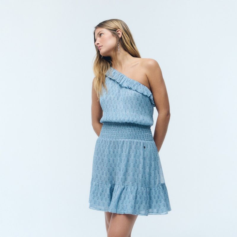BROWNIE - Vestido Asimétrico Sello Indio Mujer Brownie