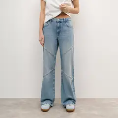 BROWNIE - Jeans Costuras Relaxed Mujer