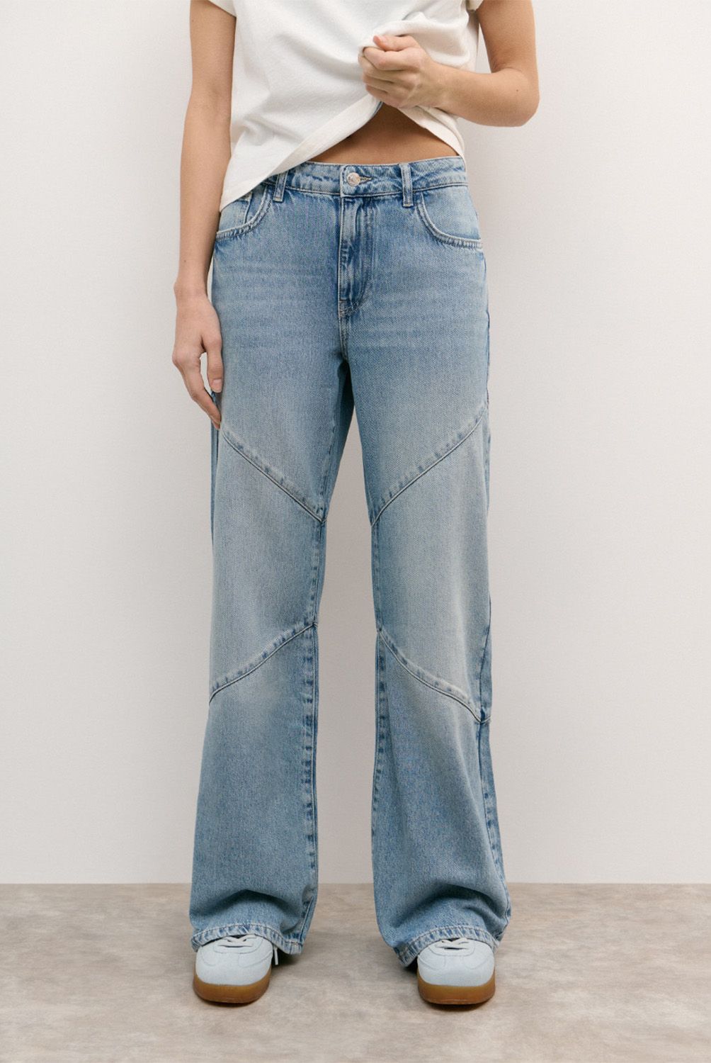 BROWNIE - Jeans Costuras Relaxed Mujer Brownie