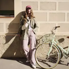 BROWNIE - Pantalón Recto Rayas Mujer