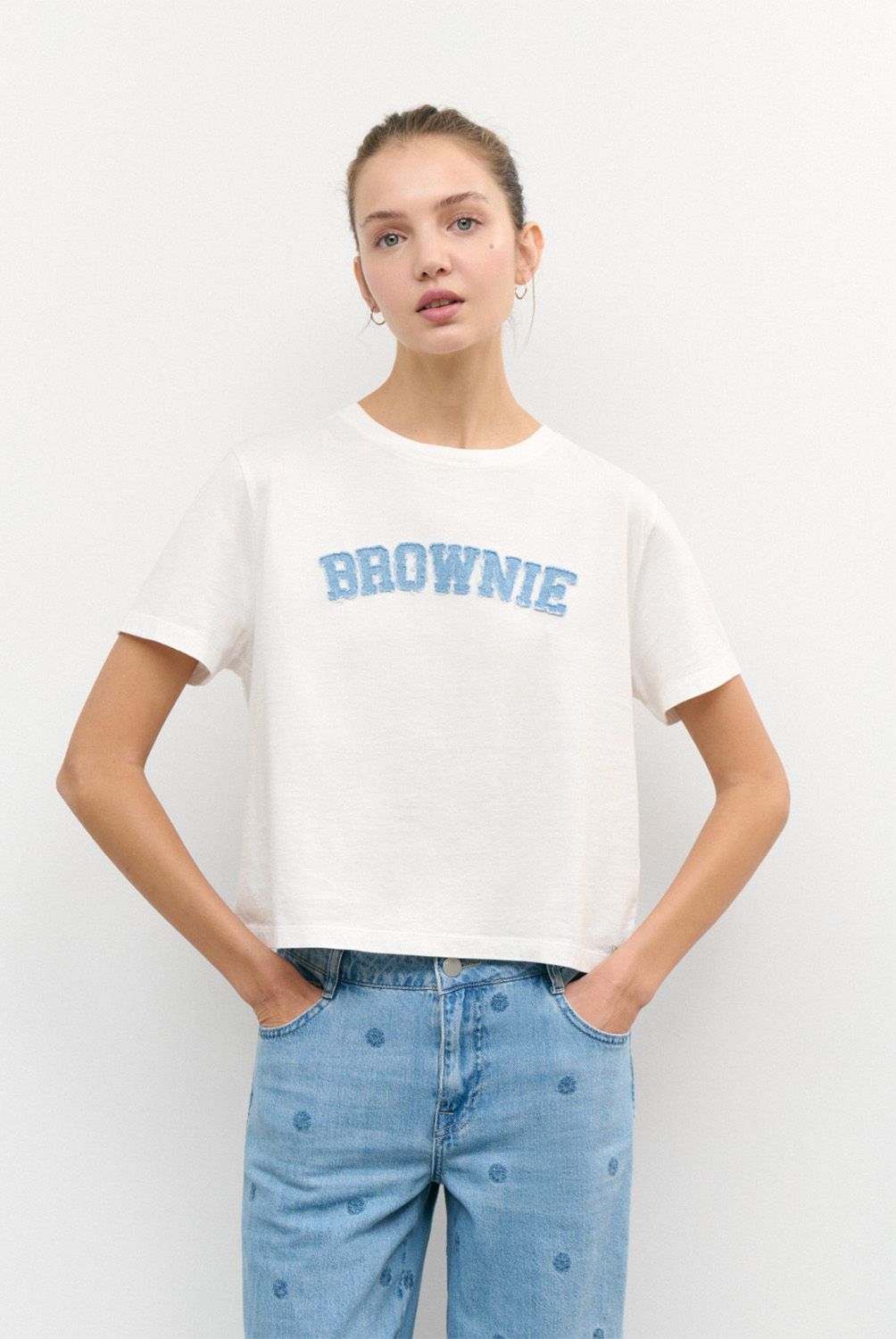 BROWNIE - Polera Parche Deni Mujer Brownie