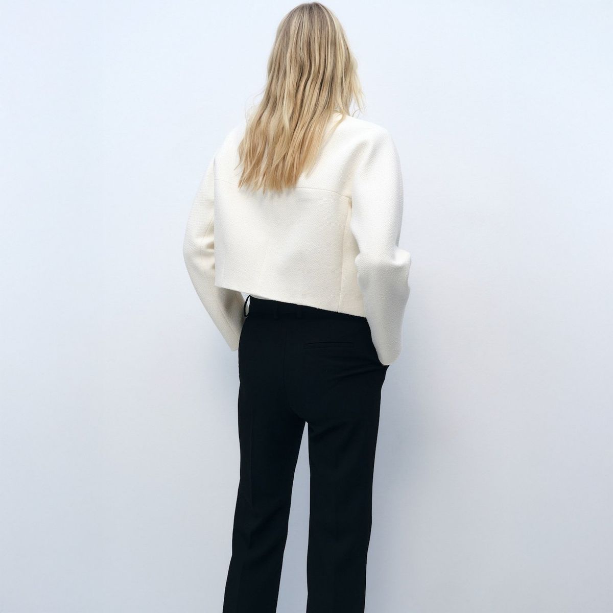 MANGO - Chaqueta Algodón Ribete Troquelado Mujer Mango