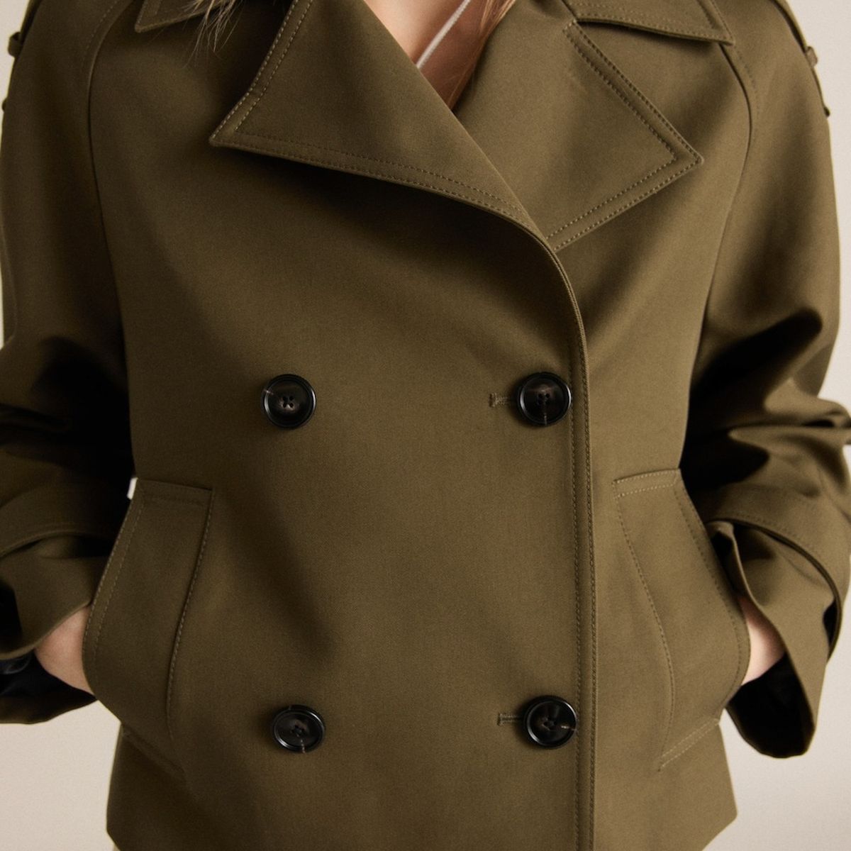 MANGO - Chaqueta Solapas Doble Botonadura Mujer Mango