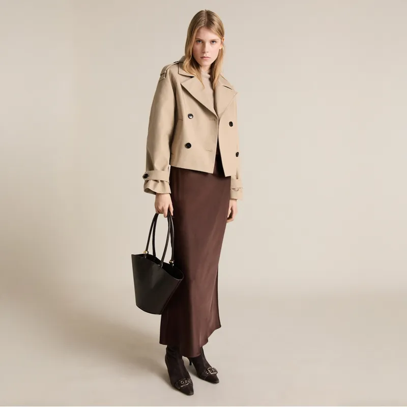 MANGO - Chaqueta Solapas Doble Botonadura Mujer Mango