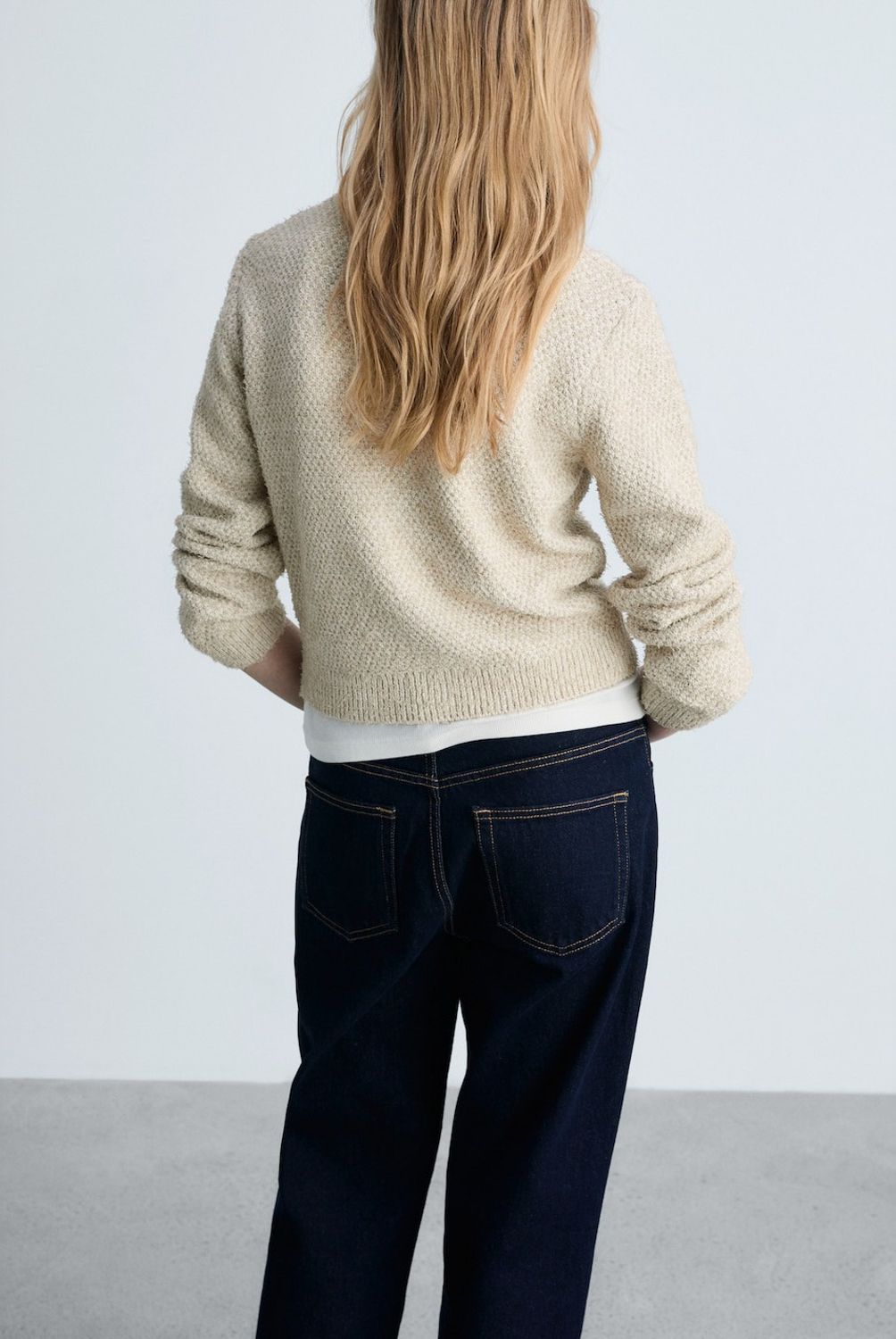 MANGO - Chaqueta Punto Grueso Botones Mujer Mango