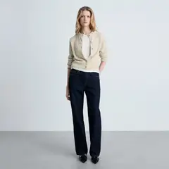 MANGO - Chaqueta Punto Grueso Botones Mujer