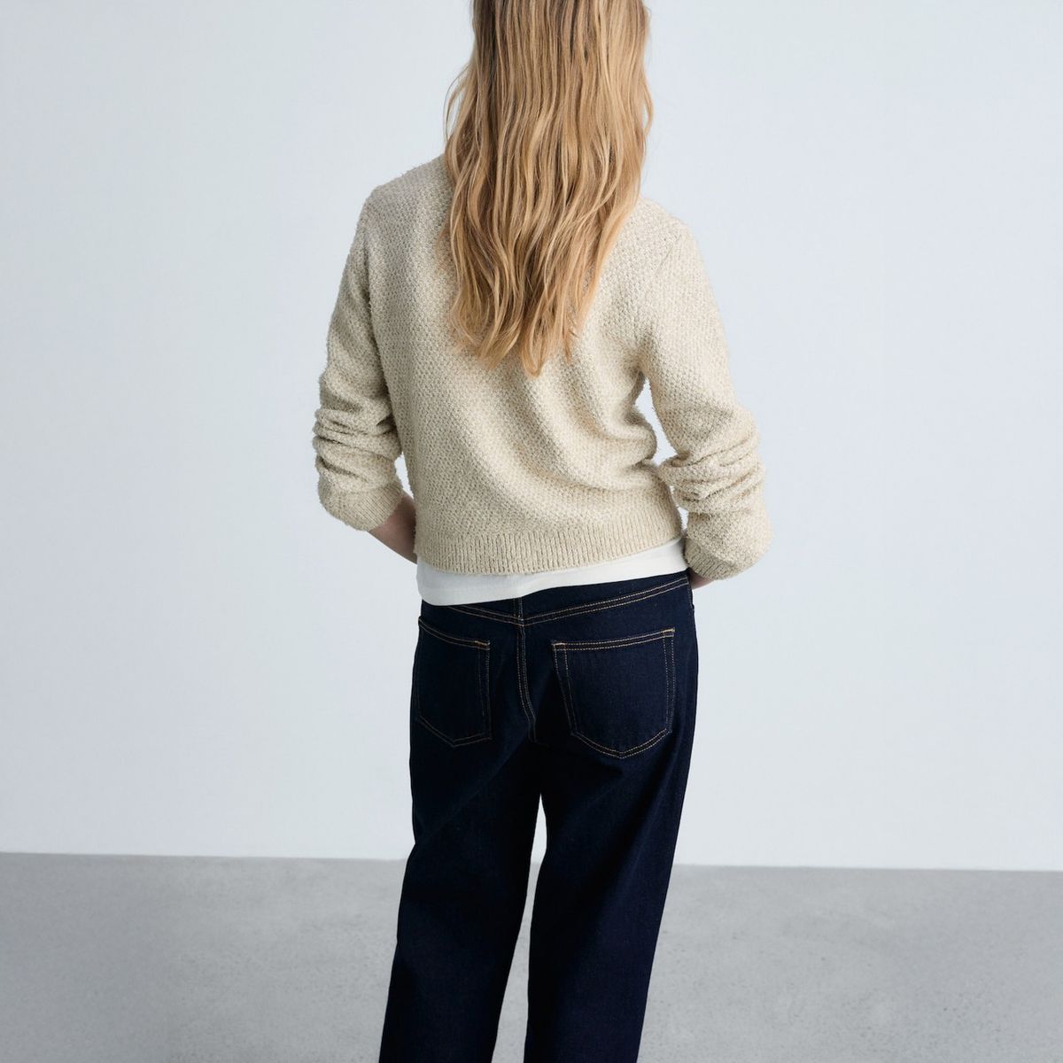 MANGO - Chaqueta Punto Grueso Botones Mujer Mango