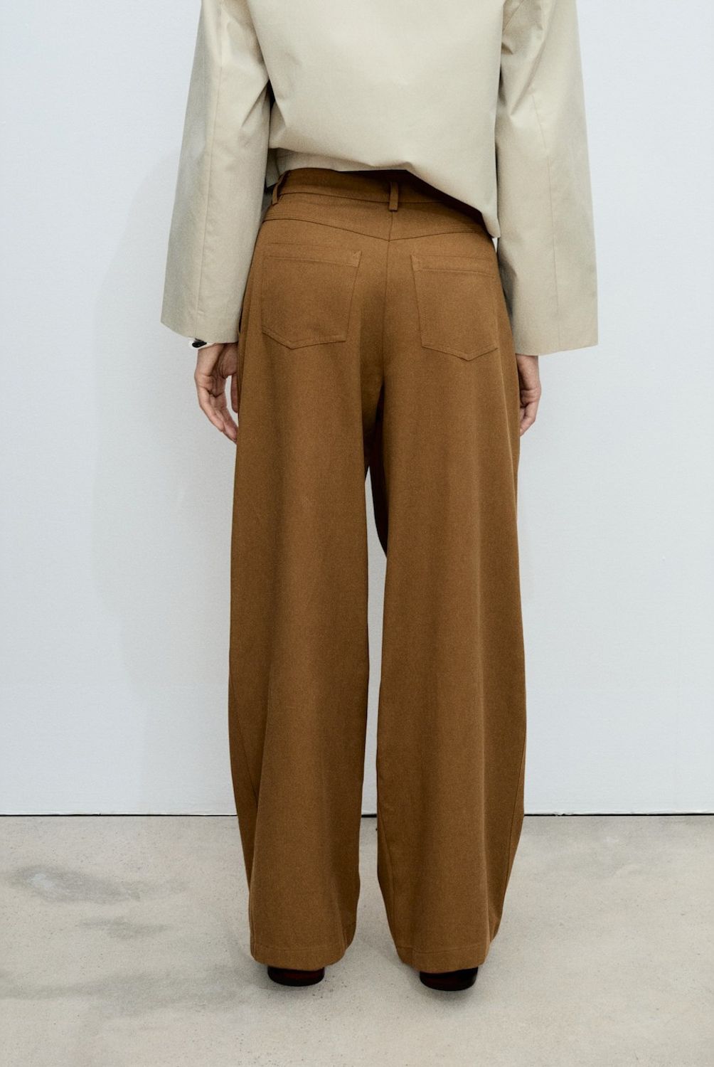 MANGO - Pantalón Wideleg Mezcla Algodón Y Lyocell Mujer Mango