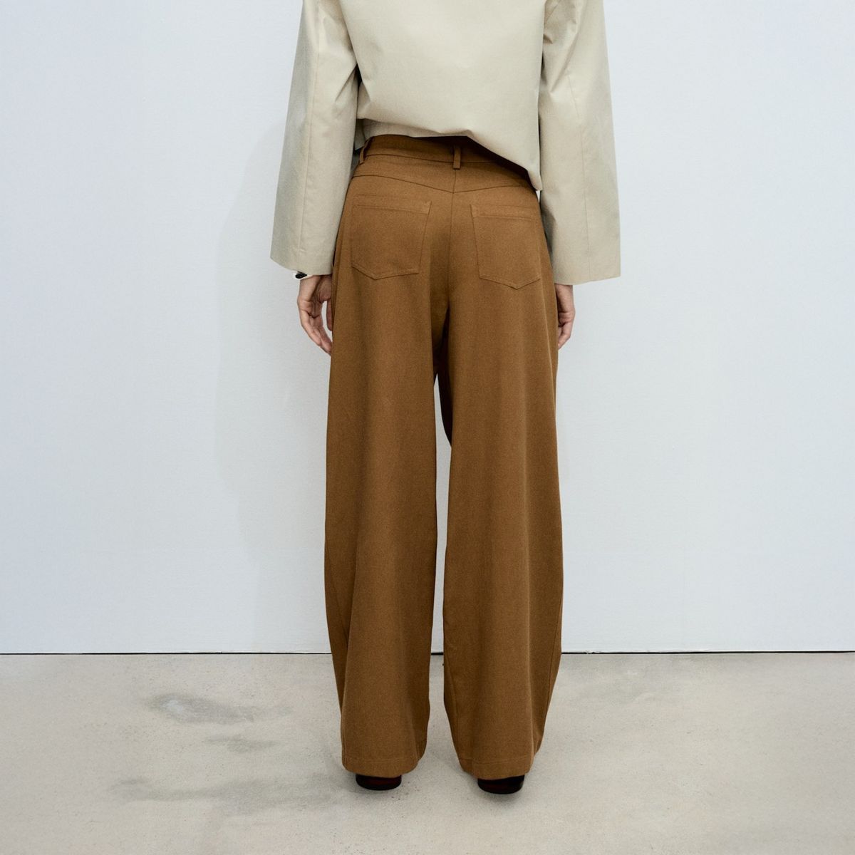 MANGO - Pantalón Wideleg Mezcla Algodón Y Lyocell Mujer Mango