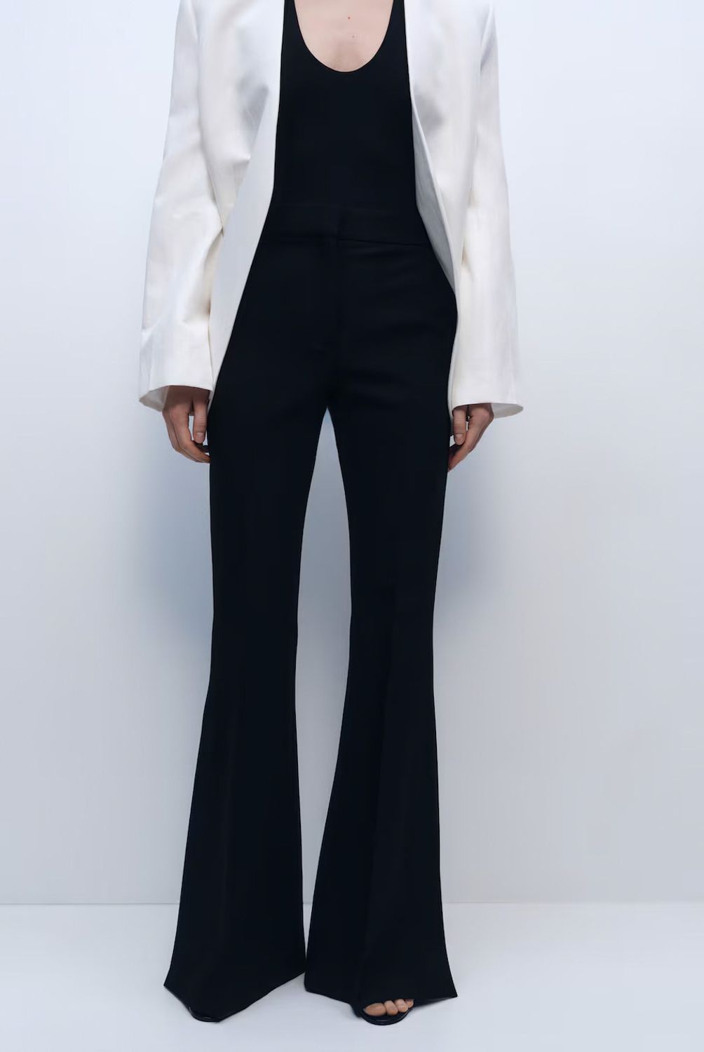 MANGO - Pantalón Traje Maxi Wideleg Mujer Mango