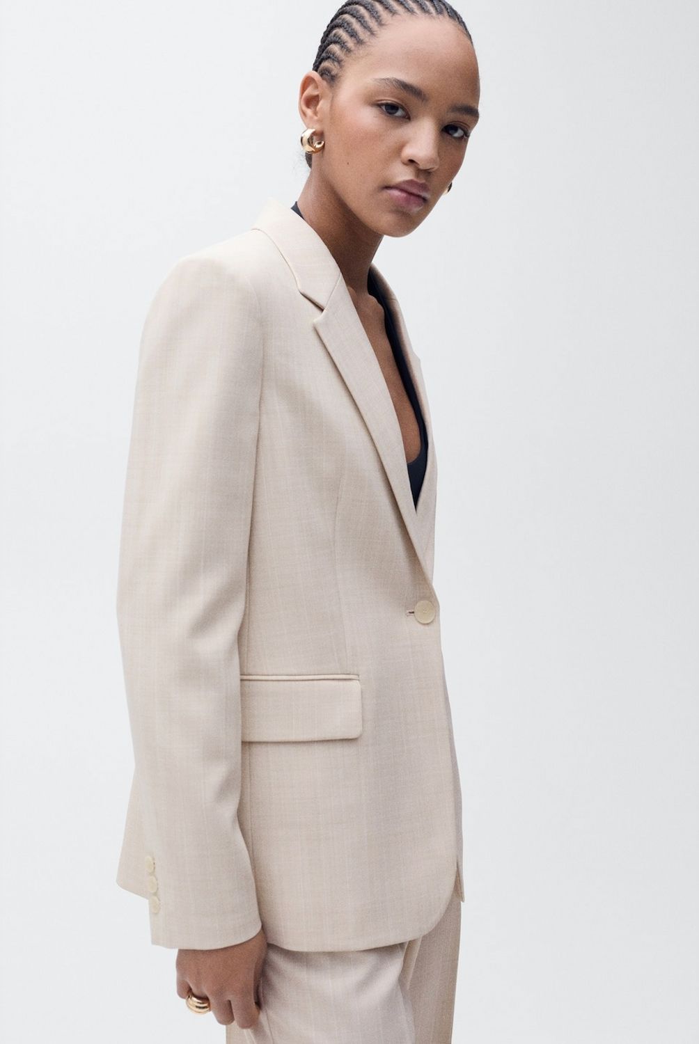 MANGO - Blazer Traje Estructura Mujer Mango