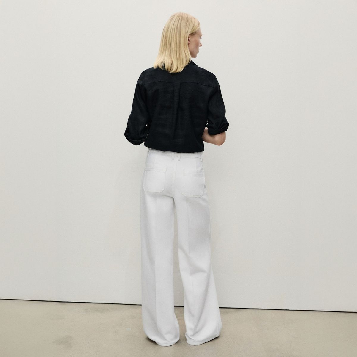 MANGO - Jeans Wide Leg Tiro Alto Mujer Mango