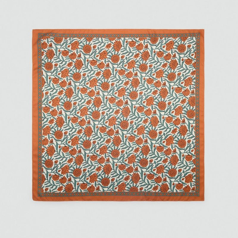 MANGO - Pañuelo Estampado Floral Mujer Mango