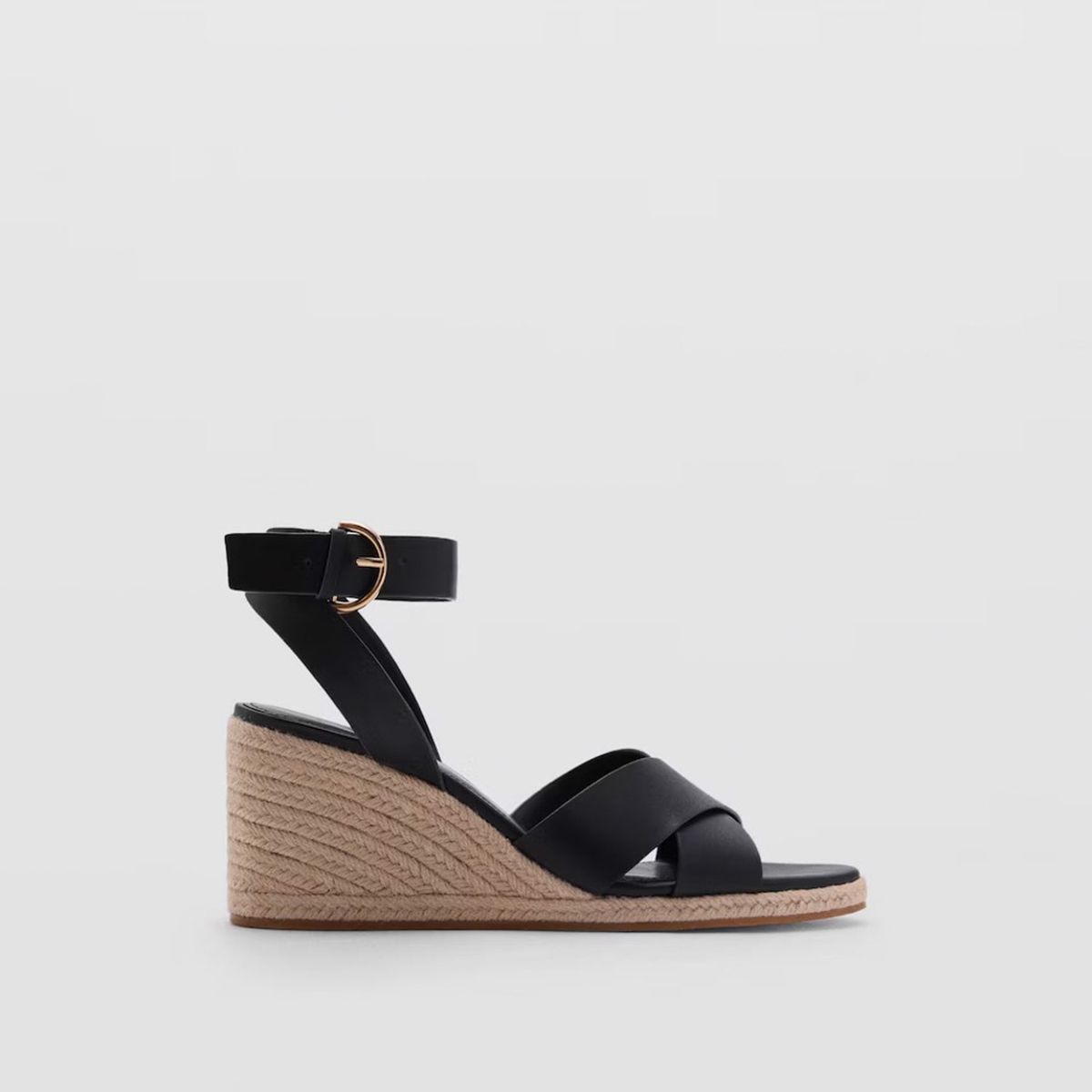 MANGO - Sandalia Mujer Negro Mango