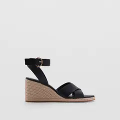 MANGO - Sandalia Mujer Negro