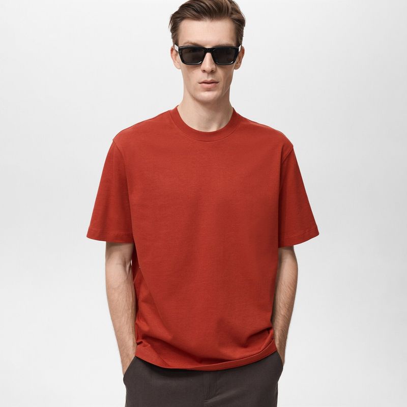 MANGO MAN - Polera Anouk 100% Algodón Relaxed Fit Hombre Mango Man
