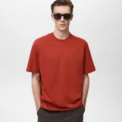 MANGO MAN - Polera 100% Algodón Relaxed Fit Hombre