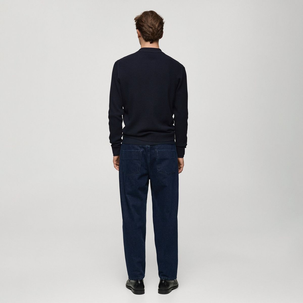 MANGO MAN - Sweater Antiguas Cuello Polo Botones Regular Fit Canalé Hombre Mango Man