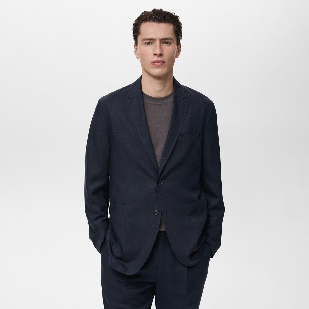 MANGO MAN - Blazer Slim Fit Lino Hombre Mango Man