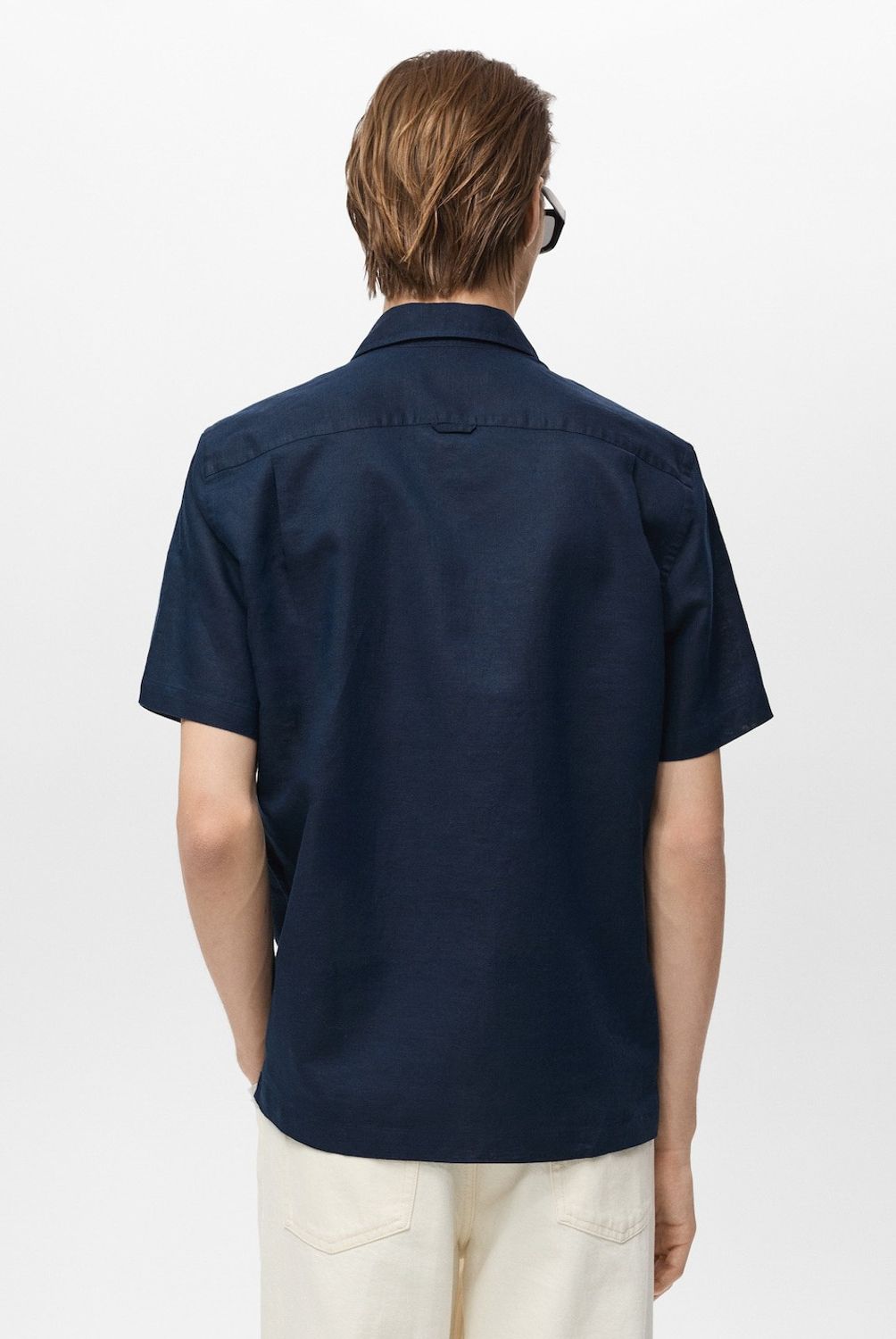 MANGO MAN - Camisa Ants Lino Manga Corta Hombre Mango Man