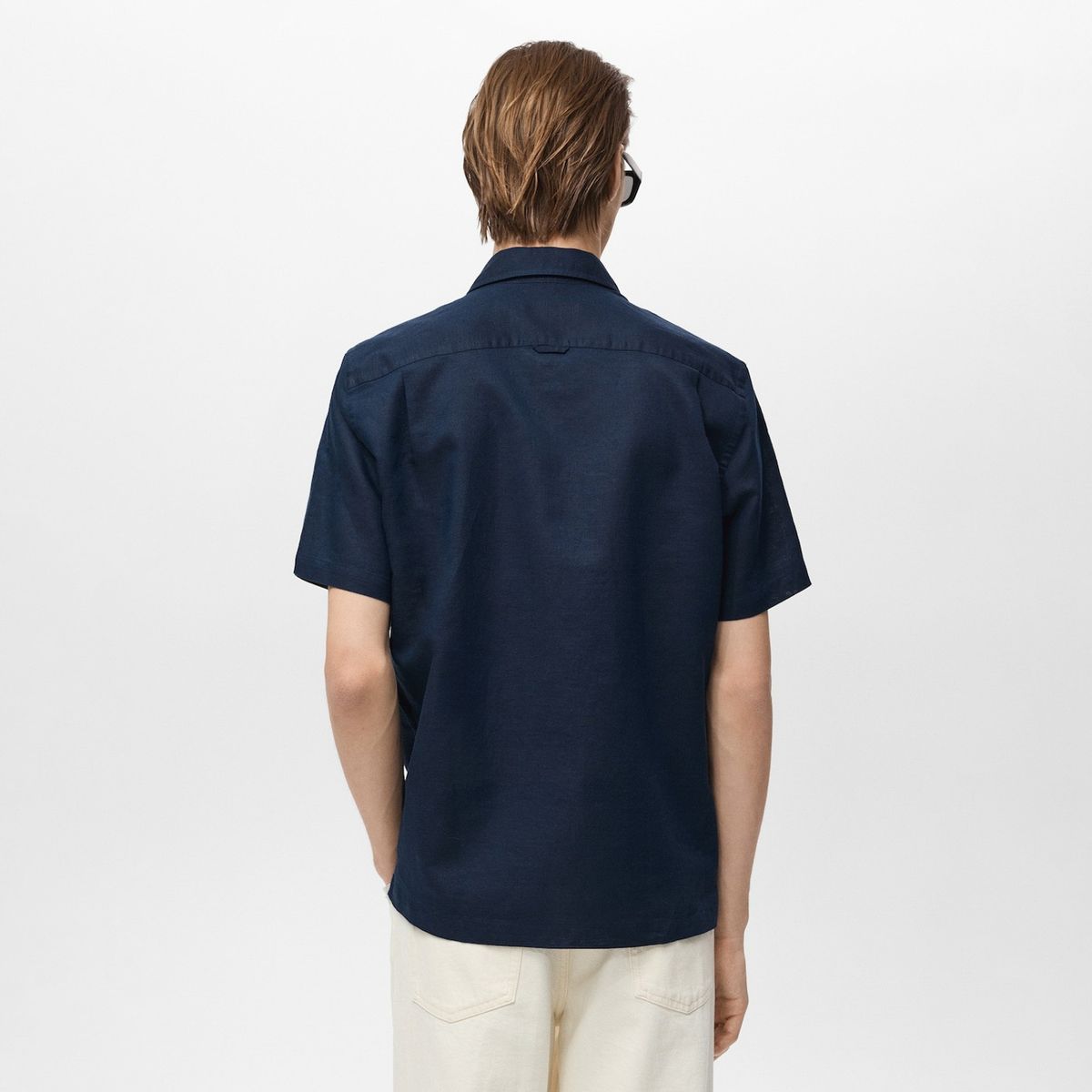 MANGO MAN - Camisa Ants Lino Manga Corta Hombre Mango Man