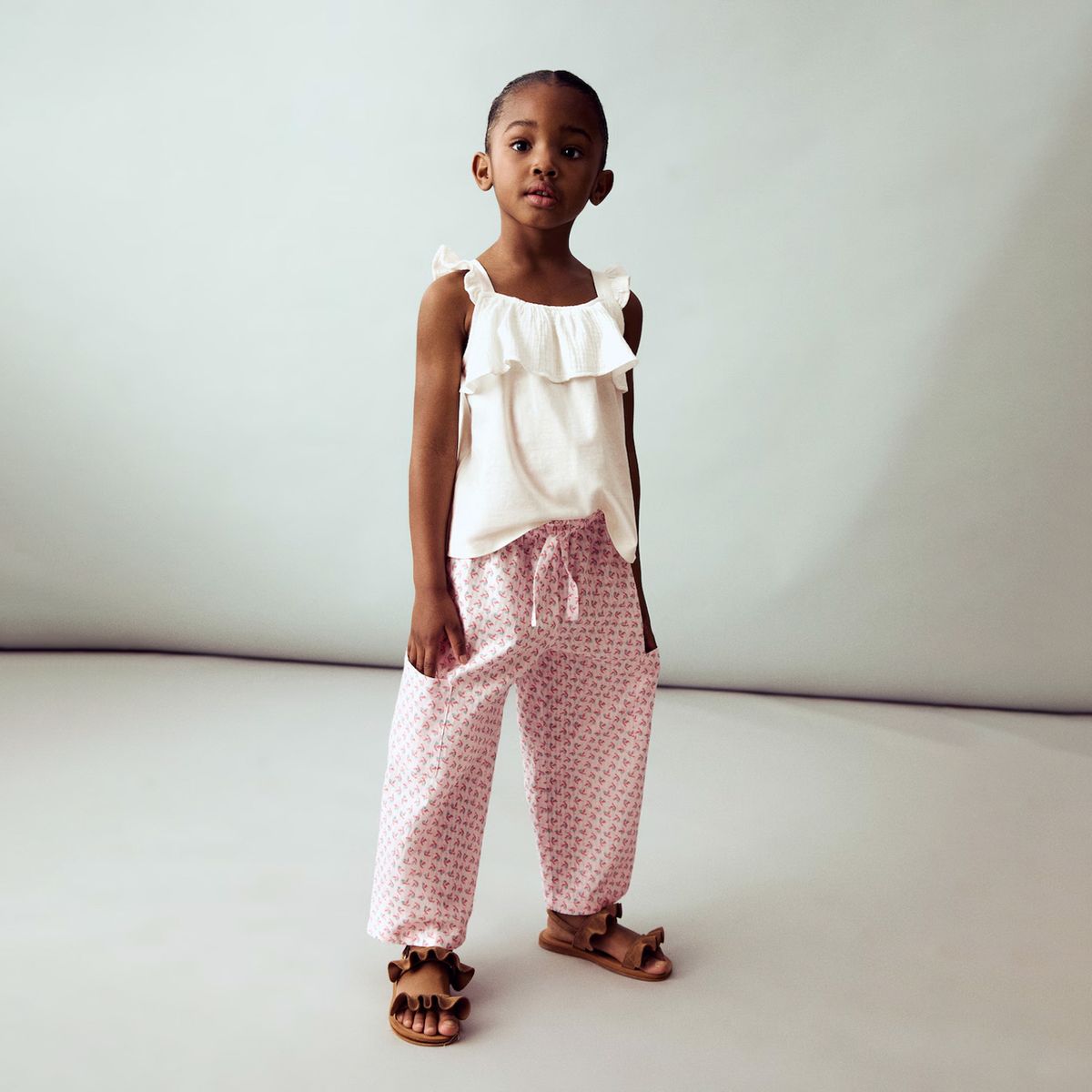 MANGO KIDS - Pantalón Recto Estampado Bebé Niña Mango Kids