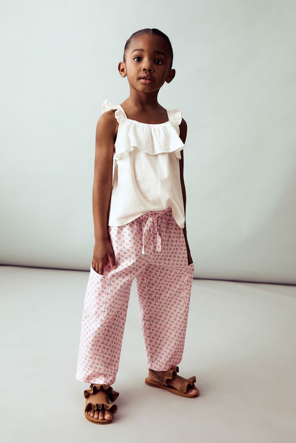 MANGO KIDS - Pantalón Recto Estampado Bebé Niña Mango Kids
