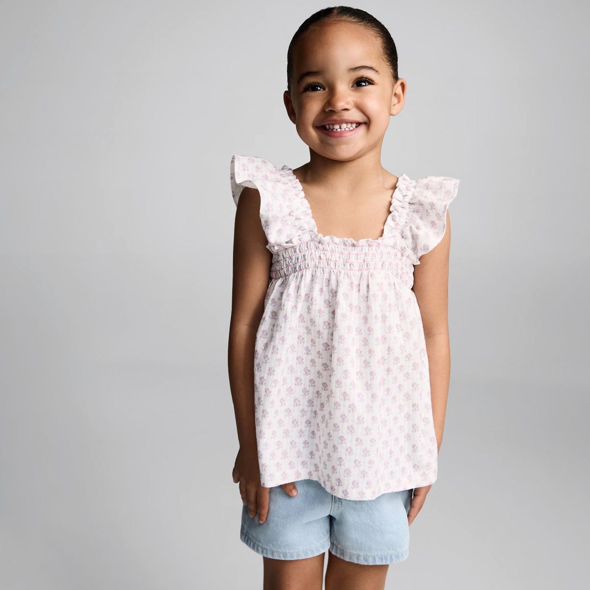 MANGO KIDS - Blusa Bordada Volantes Bebé Niña Mango Kids