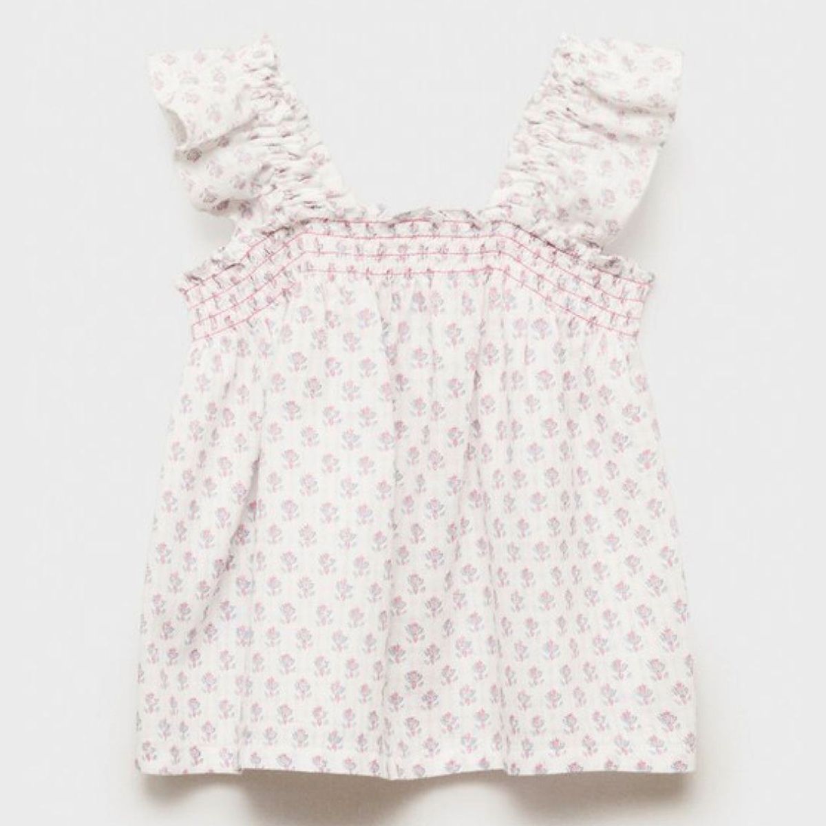 MANGO KIDS - Blusa Bordada Volantes Bebé Niña Mango Kids