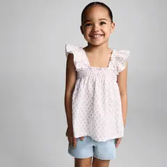 MANGO KIDS - Blusa Bordada Volantes Bebé Niña