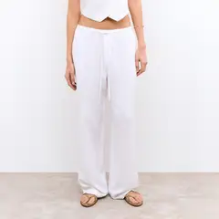BROWNIE - Pantalón Fluido con Lino Mujer