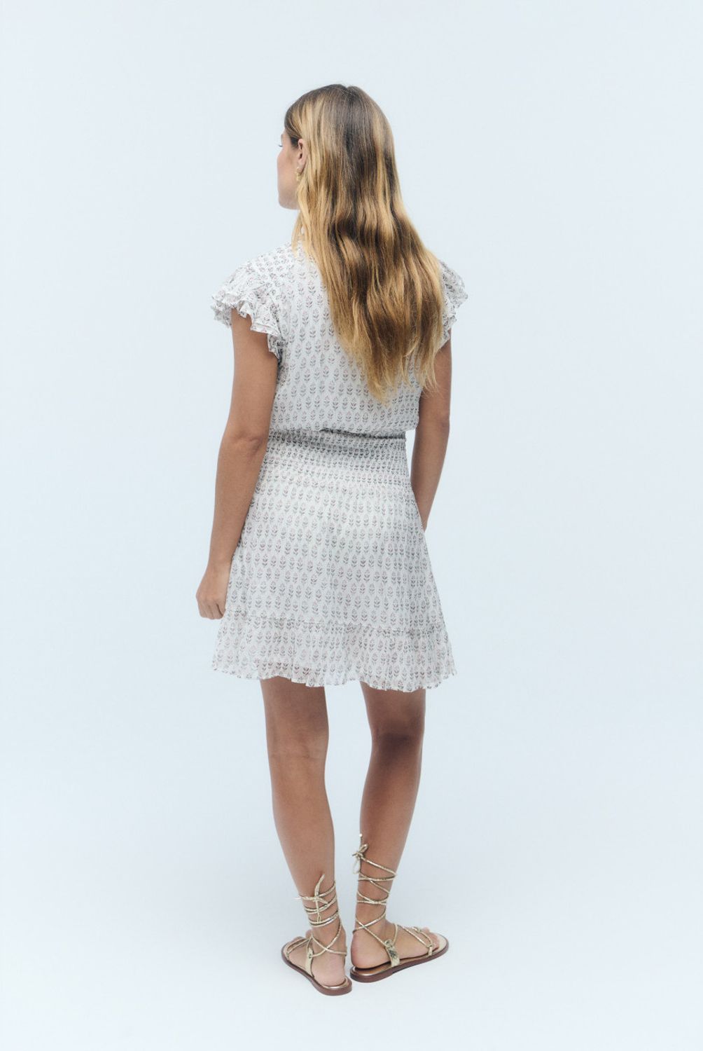 BROWNIE - Vestido Smock Cintura Sello Indio Mujer Brownie