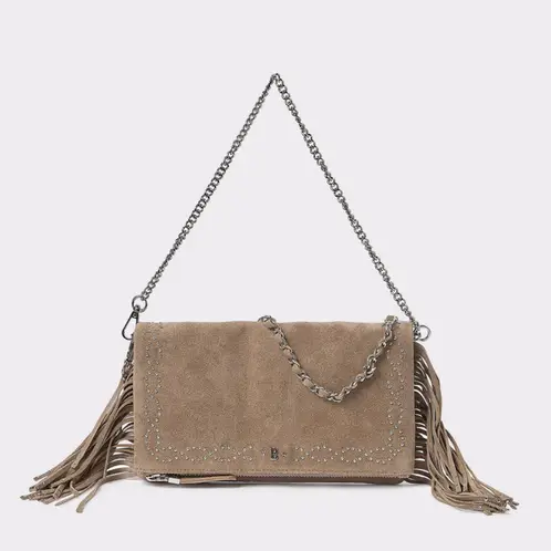 BROWNIE - Cartera Solapa Tachitas Flecos Mujer