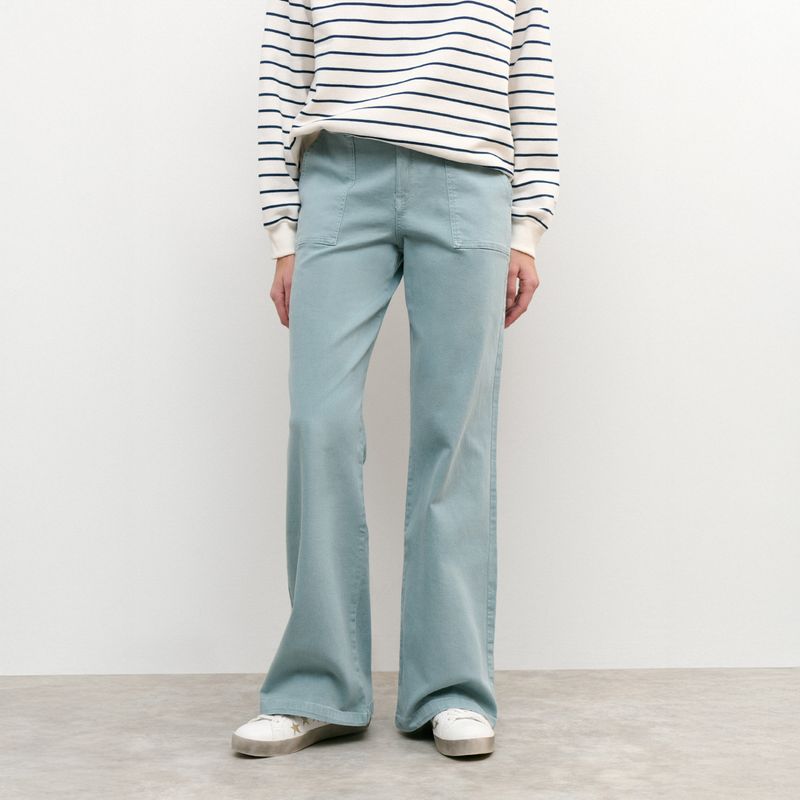 BROWNIE - Pantalón Culotte con Bolsillos Frontales Mujer Brownie