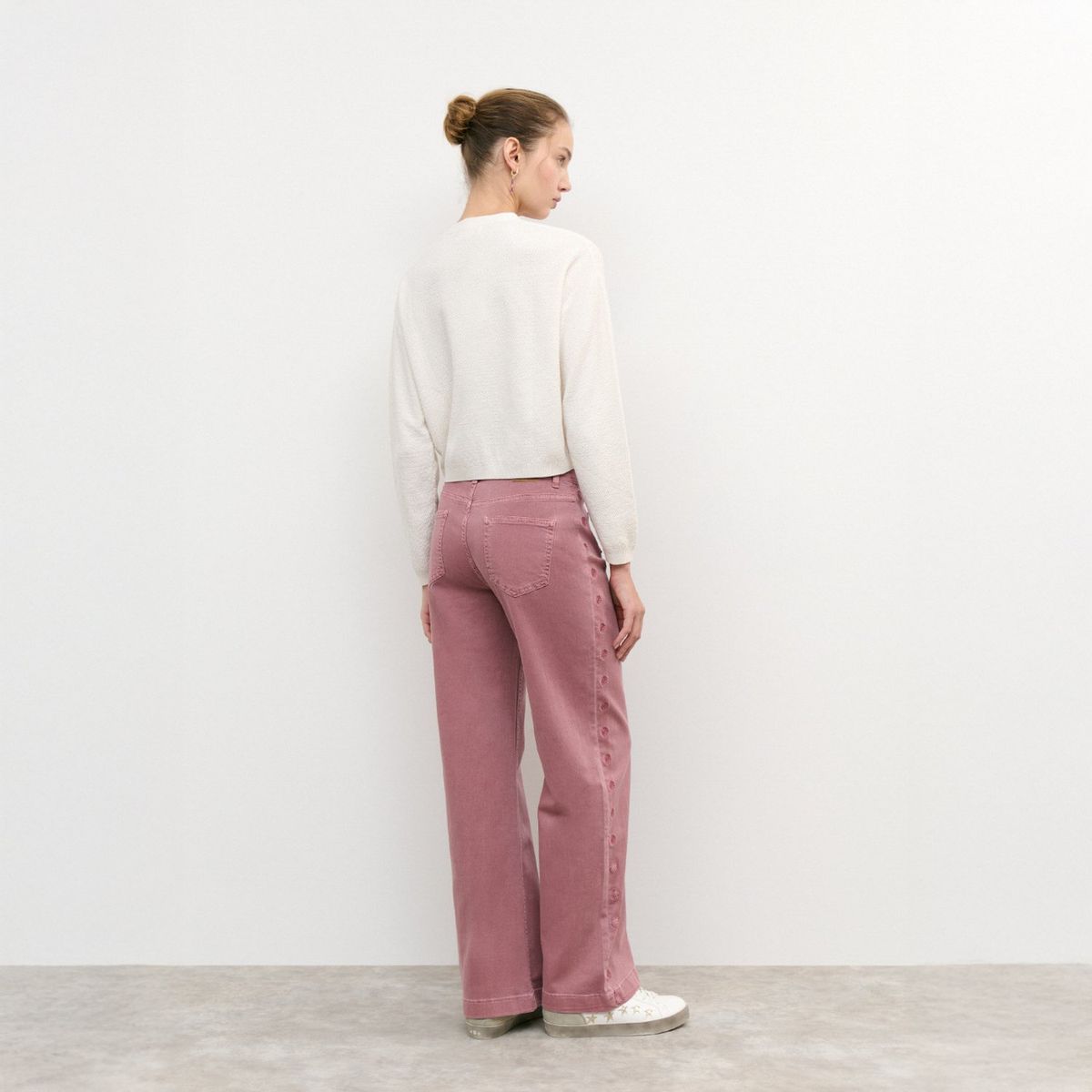 BROWNIE - Pantalón Culotte Bordado Soles Mujer Brownie