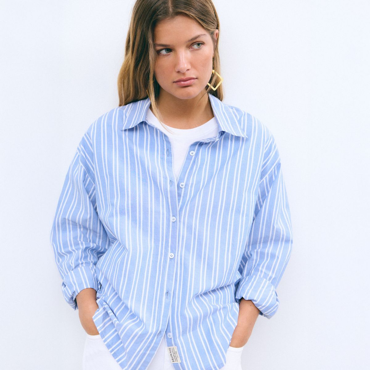 BROWNIE - Blusa Rayas Algodón Mujer Brownie