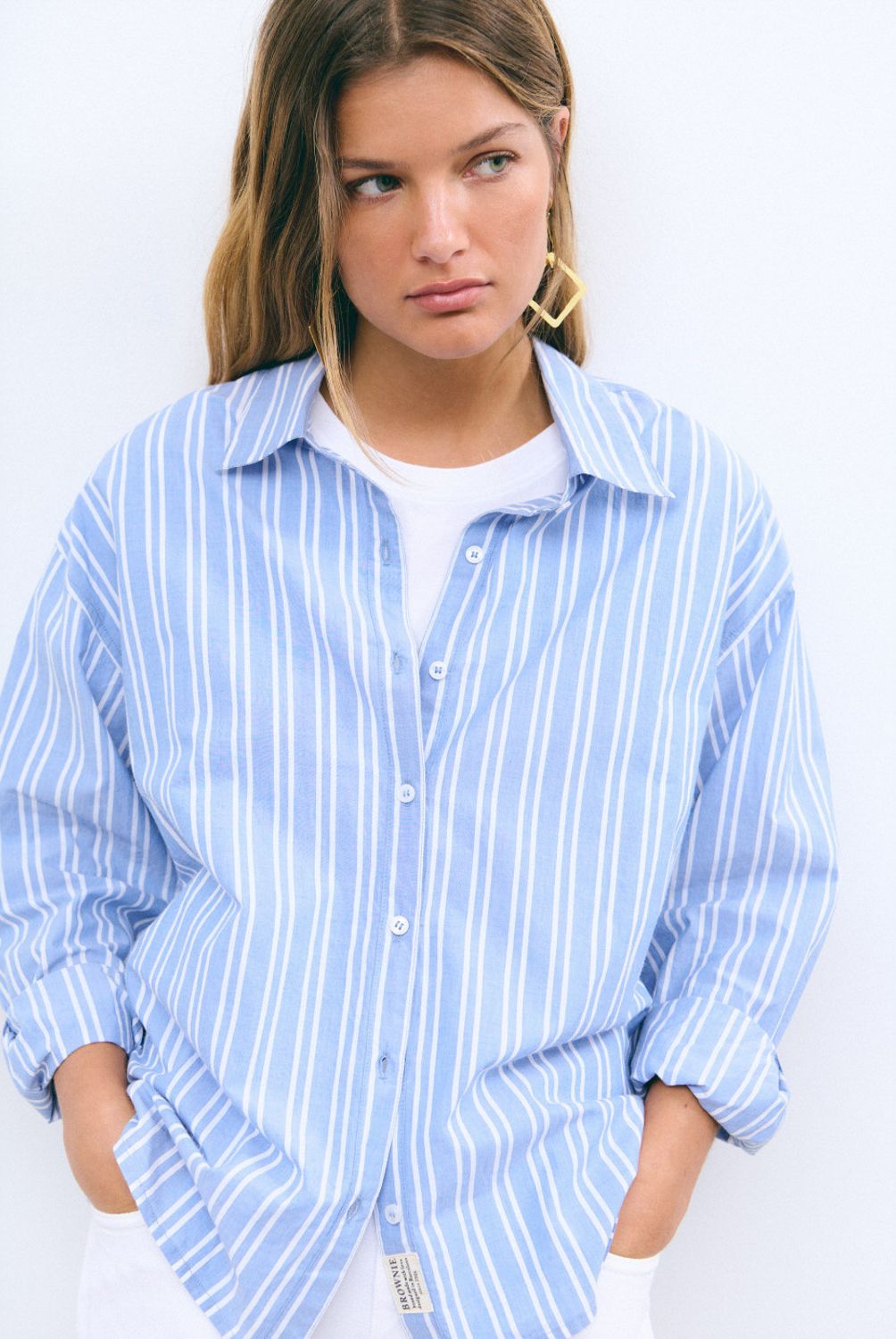 BROWNIE - Camisa Rayas Algodón Mujer Brownie
