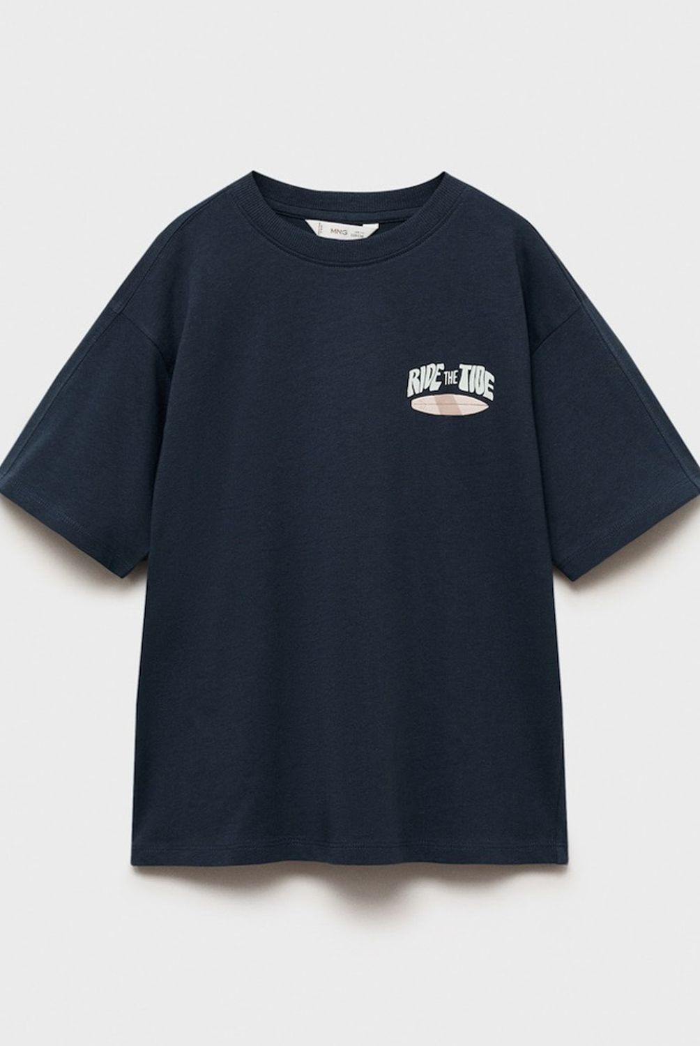MANGO KIDS - Polera Algodón Dibujo Relieve Niño Mango Kids